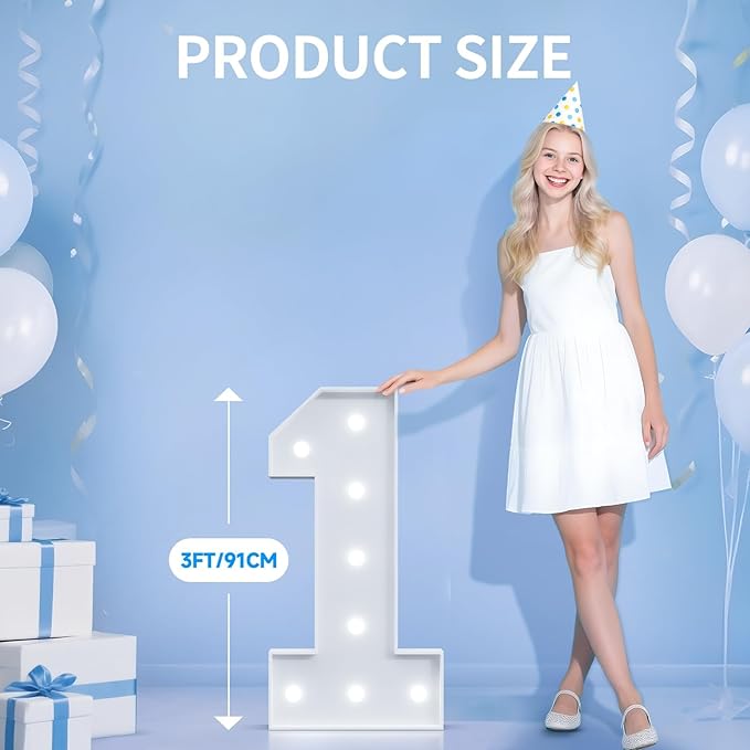3FT Marquee Numbers 26, Large Light Up Number 26, Happy 26th Birthday Decorations Supplies for Women Men, Big Number 26 Sign for Him Her Birthday, Anniversary Party