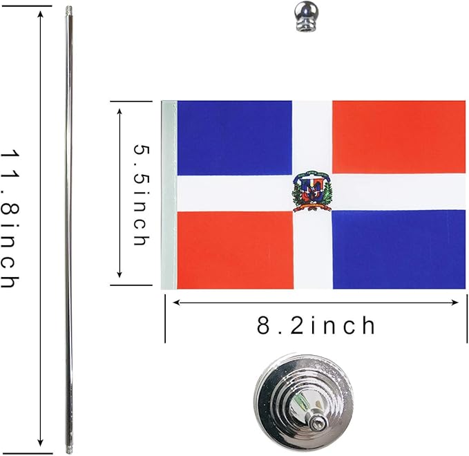 Dominica Dominican Flag Table Desk Flags,Office Flag,International World Country Flags Banners,Festival Events Celebration,Office Desk Home Decoration