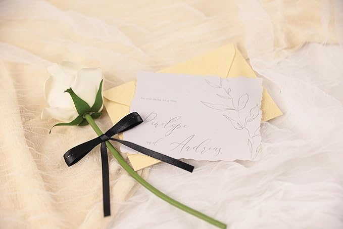 Black Satin Ribbon 1/4 inch X Continuous 50 Yards, Single Face Polyester Ribbon Perfect for Gift Wrapping, Flower Bouquet, Wedding Decor, Crafts, Bow Making, Sewing and More