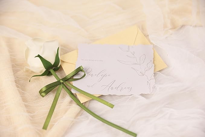 Olive Green Satin Ribbon 1/4 inch X Continuous 100 Yards, Single Face Polyester Ribbon Perfect for Gift Wrapping, Flower Bouquet, Wedding Decor, Crafts, Bow Making, Sewing and More