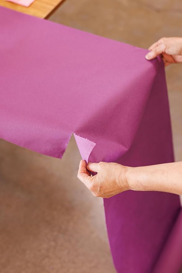 American Homestead Paper Table Runner Roll - 78 ft. Disposable Linen-Like Table Cover Roll - 20 Perforated Table Runners (16" x 48") for Parties, Weddings, and Events -Sand