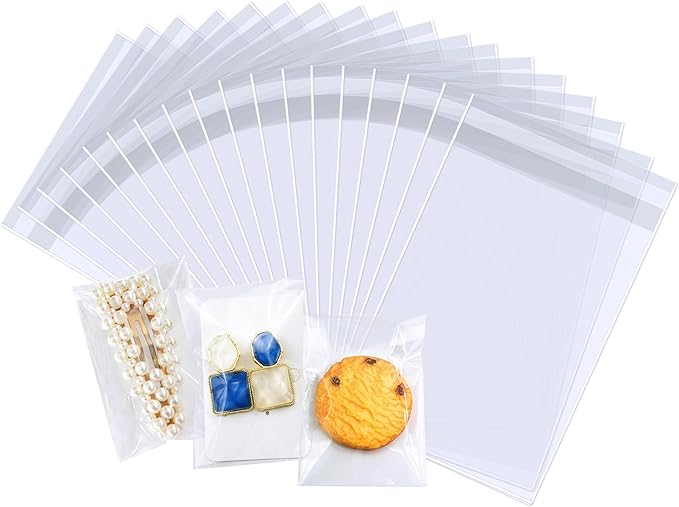PigPotParty 2"x3" Cellophane Cookie Bags Self Sealing, 200 Pcs Clear Plastic Treat Individual Cookie Bags with seal, Perfect for Goodies, Party Favors, Snacks, Gift Wrapping
