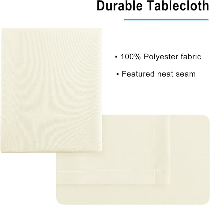 Hiasan Champagne Tablecloth for Rectangle Tables - Waterproof and Spillproof Washable Fabric Table Cloth for Dining Room Kitchen Party, 60 x 120 Inch