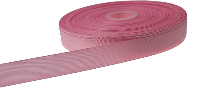 Jesep One Roll 100 Yards 1" Soild Grosgrain Ribbon Boutique Gift Wrapping Package Ribbon, DIY Crafts Bow Hair Headband Accessories Assorted Ribbon#123(1" 25mm, Pink)