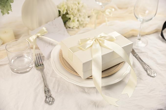 Beige Satin Ribbon 1 inch X Continuous 25 Yards, Single Face Polyester Ribbon Perfect for Gift Wrapping, Flower Bouquet, Wedding Decor, Crafts, Bow Making, Sewing and More