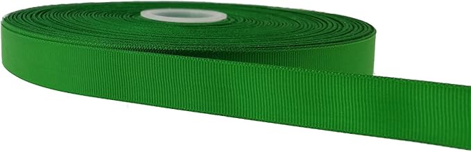 Jesep One Roll 100 Yards 3/4" Soild Grosgrain Ribbon Boutique Gift Wrapping Package Ribbon, DIY Crafts Bow Hair Headband Accessories Assorted Ribbon#553 (3/4" 20mm, Green)