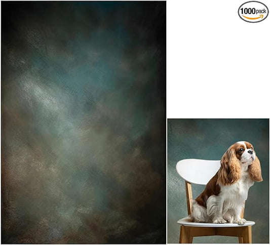 5x7ft Aqua Backdrops Portrait Backdrops for Photography Mottled Photo Background