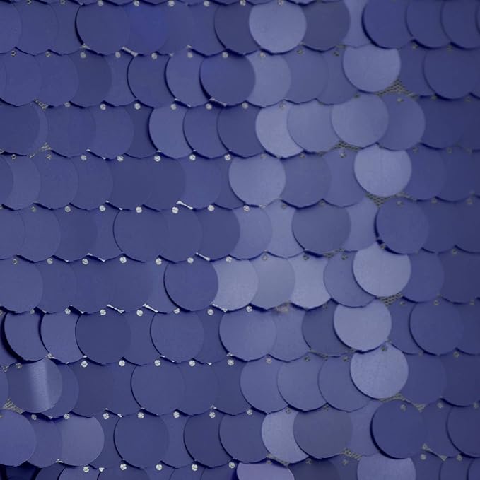 JYFLZQ Blue Payette Sequin Backdrop Curtains 8ft x 8ft 1 Panel Glitter Thick Shimmer Backdrop Background Photo Booth Backdrops for Parties