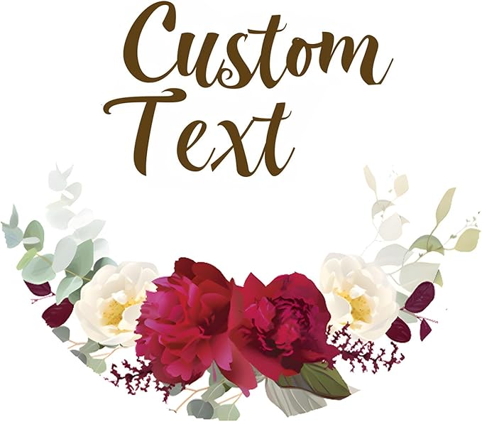 Premium Custom Stickers Labels - Personalized Stickers for Businesses Logo and Name. Birthday Pets and Label Product Boxes Wedding Favors Waterproof Labels (wreath 11, 2.5 inch)