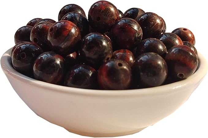 Stone Beads 6mm 140pcs Red Tiger Eye Beads Round Loose Gemstones Beads for Bracelet Necklace Jewelry Making (6mm, 60615 Red Tiger Eye)