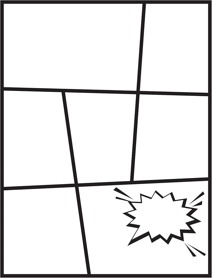 Blank Comic Book | Set of 2 | Create Your Own Comics and Cartoons with 5 Comic Templates | Blank Books for Kids | Creative Gift Idea | Road Trip Essentials