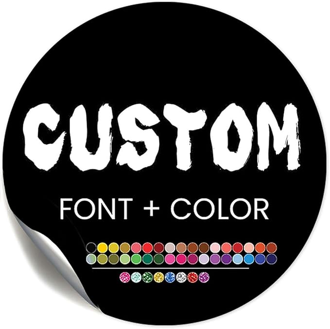 Premium Custom Stickers Labels - Personalized Stickers for Businesses Logo and Name. Birthday Pets and Label Product Boxes Wedding Favors Waterproof Labels (custom text, 1.5 inch)