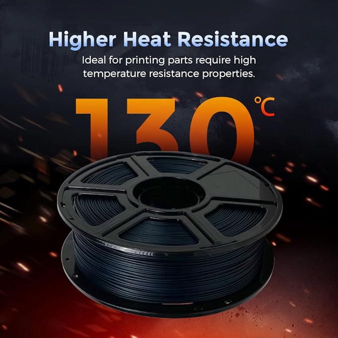 FLASHFORGE Carbon Fiber PETG Filament 1.75mm, Carbon Fiber PETG 3D Printer Filament, 1KG Spool Dimensional Accuracy +/- 0.02mm, Lightweight & Heat-Resistant & Moisture Free (PETG-CF Midnight Blue)