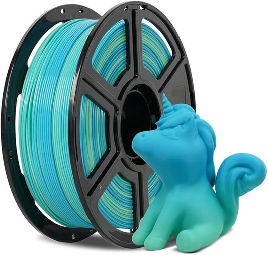 FLASHFORGE 3D Printer Filament Gradient Color Change PLA Filament 1.75mm, 1KG Spool (2.2lbs), Dimensional Accuracy +/- 0.02mm, Better Tenacity & No Knotting 3D Printing Filament (Blue&Yellow)