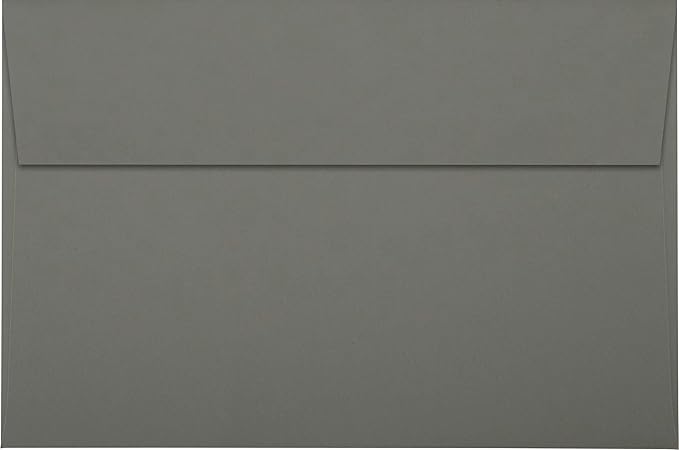 LUXPaper A9 Invitation Envelopes | Peel & Press | 5 3/4" x 8 3/4" | Smoke Gray | 80lb. Text | 50 Qty