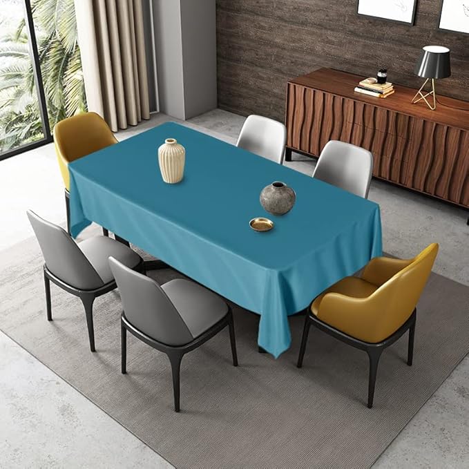 Fitable Square Tablecloth 60x60 inch Tablecloth Stain and Wrinkle Resistant Washable Polyester Table Cloth for Buffet Parties and Camping, Teal