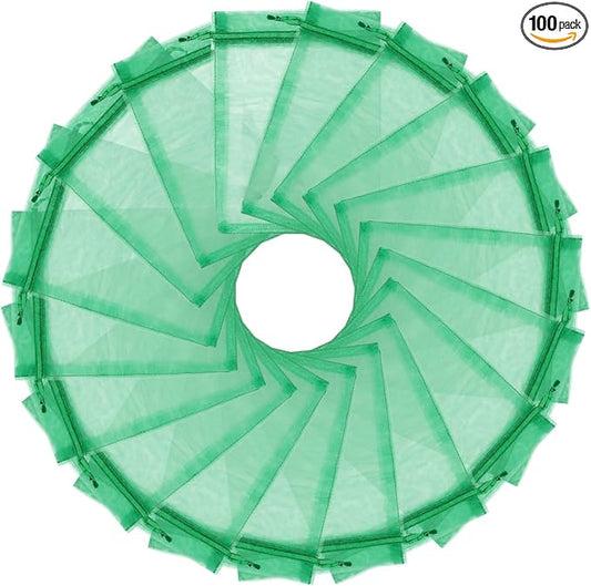 Wudygirl 100PCS 5X7 Inch Sheer Organza Bags with Drawstring - Favor Bags for Jewelry, Wedding, Party, Xmas Candy (Green 5X7)