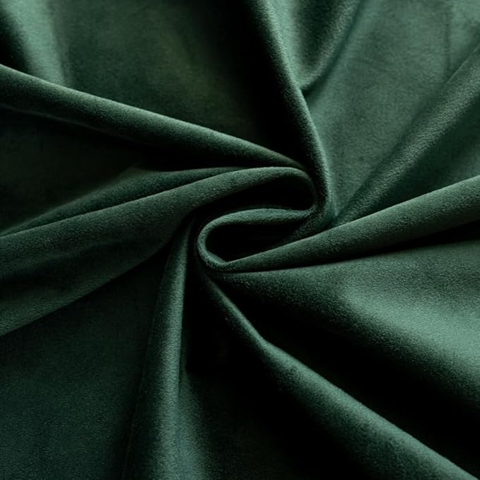 F-CHU Green Tablecloth Thickset Velvet Tablecloth with Beautiful Gold Tassels Vintage Table Cloth for Home Decor Wedding, Party, Banquet and Events 70" Round