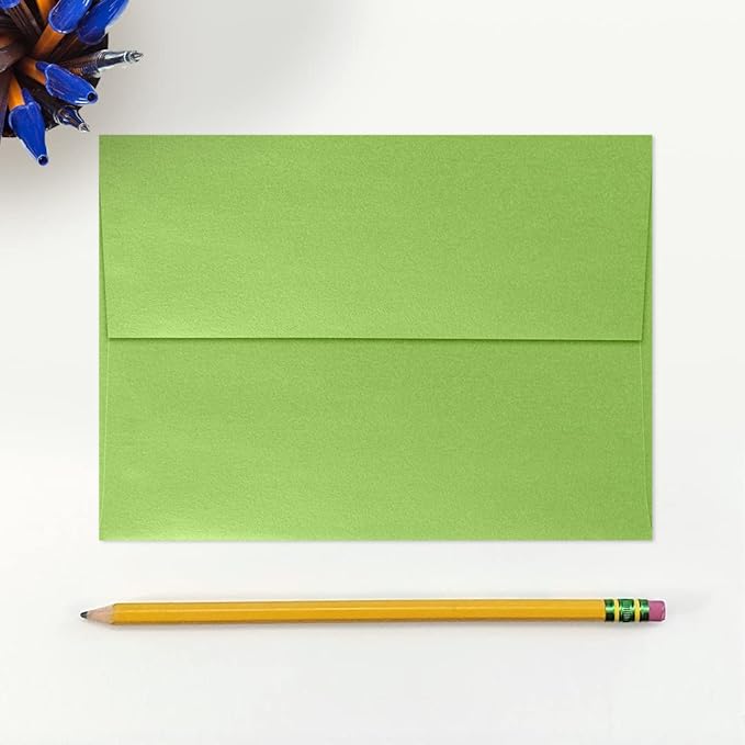 LUXPaper A7 Invitation Envelopes | Peel & Press | 5 1/4" x 7 1/4" | Fairway Metallic | 80lb. Text | 250 Qty