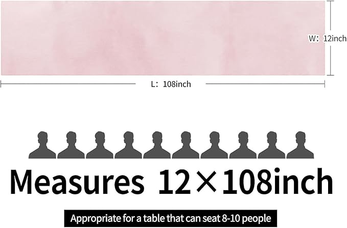 10-Pack Satin Table Runner Rose Gold 12 x 108 inches Long, Table Runners for Wedding, Birthday Parties, Banquets Decorations（10 Pack, 12x108 Inch, Rose Gold）