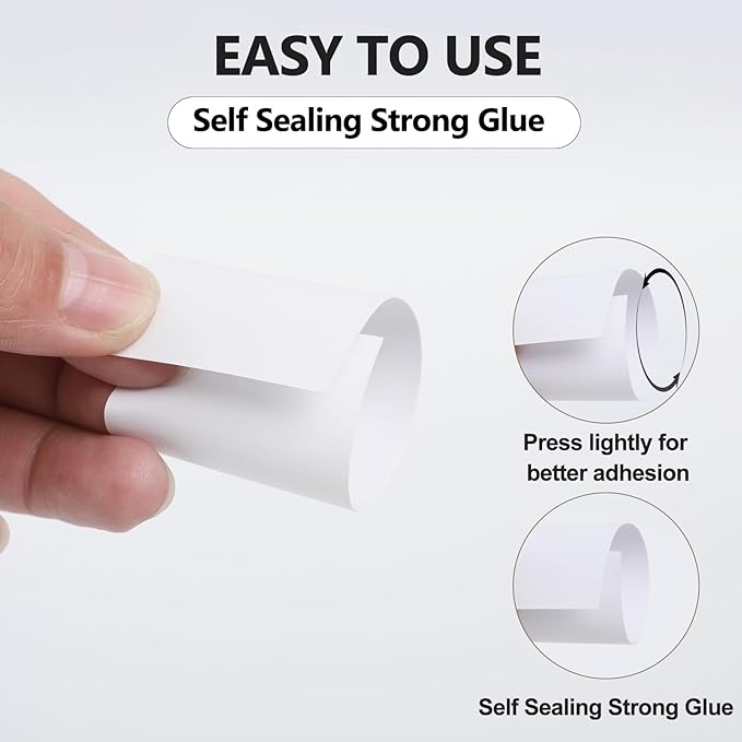 Germiwipe Napkin Bands,Paper Napkin Rings Self Adhesive,Silverware Wraps Bands (White-500 pcs)