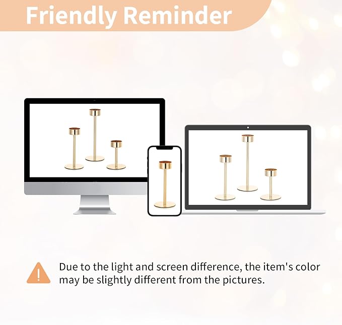 NUPTIO Hurricane Candle Holder for Candlestick: 6 Pcs Gold Taper Candlestick Holders - Tall Modern Candles Stick Decor with Cylinder Shape Cover for Dinner Table Centerpiece