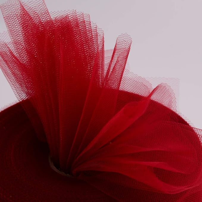 Tulle Rolls 6” by 100 Yards (300 feet) Tulle Roll Spool Fabric for DIY Tutu Skirts Wedding Baby Shower Crafts Decorations Party Supplies (Burgundy)