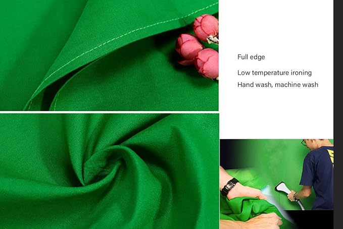Green Screen Backdrop 10x12ft Photo Backdrop Chromakey Muslin Portrait Green Backdrop for PS Keying/Video Creation/Studio Portrait Shoots
