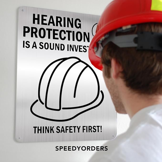 Custom Metal Signs, Personalized Aluminum, Safety Signs - Waterproof Outdoor Business - White Aluminum (Silver Brushed, 18x12 In)