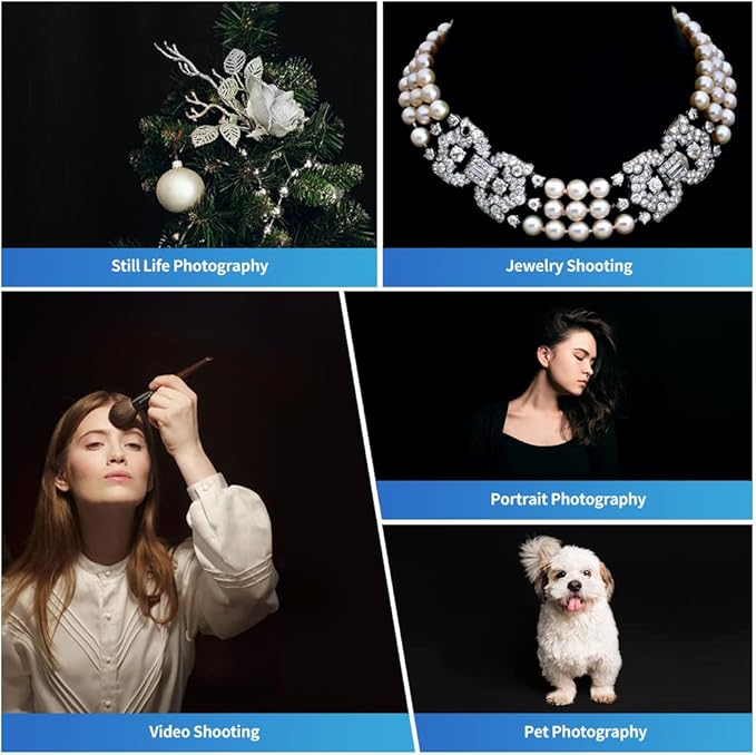 HEMMOTOP Black Backdrop Background, 6x9 ft Polyester Fabric Chromakey Black Screen Backdrops Collapsible for Photoshoot, Birthday Party, Wedding, Photography (Backdrop only)