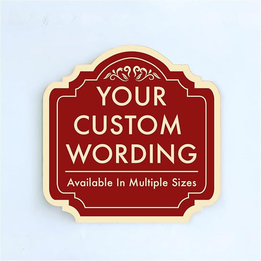 Custom Decorative Outdoor Metal Sign - Personalized Aluminum Driveway Sign, Waterproof, Made in USA - Design 2 Red Brick 18x18 In