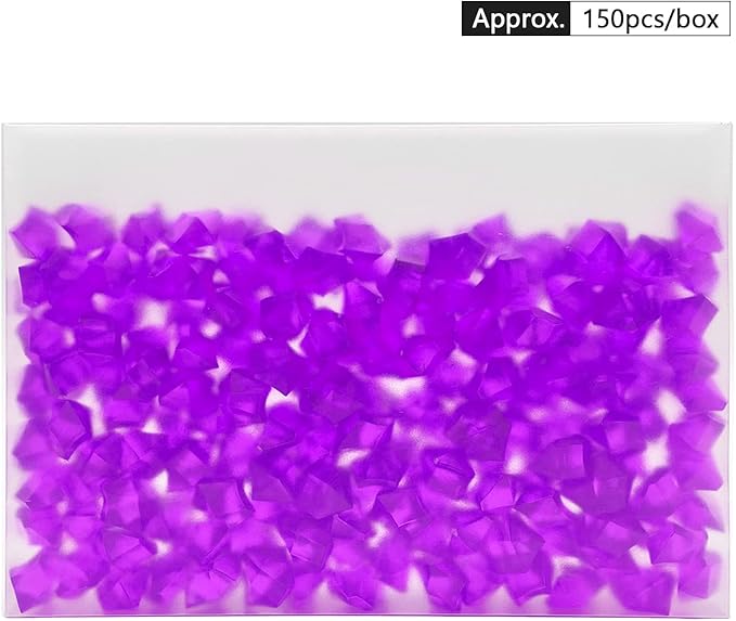 150PCS Fake Ice, Fake Crushed Ice Cubes 16 x 22 mm Artificial Acrylic Crystal Diamonds for Vase Fillers,Table Scatter, Wedding Decoration, Photography Props, DIY Crafts Rose red