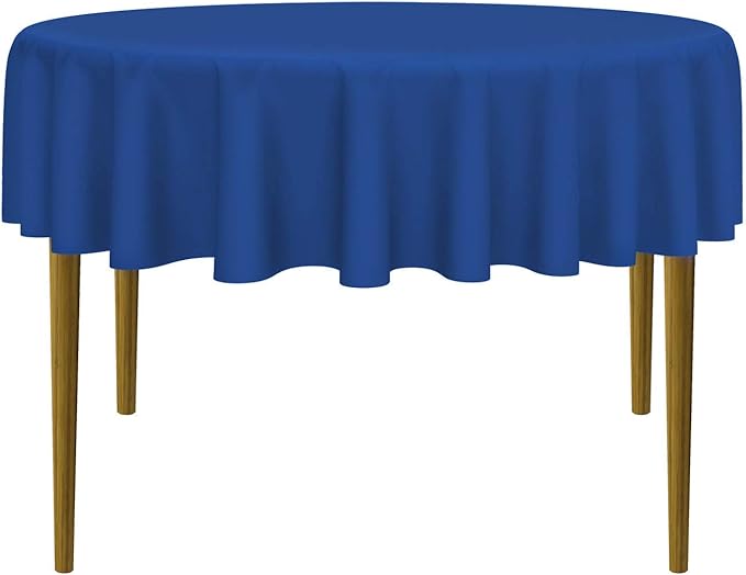 Lann's Linens - 10 Premium 70" Round Tablecloths for Wedding/Banquet/Restaurant - Polyester Fabric Table Cloths - Royal Blue