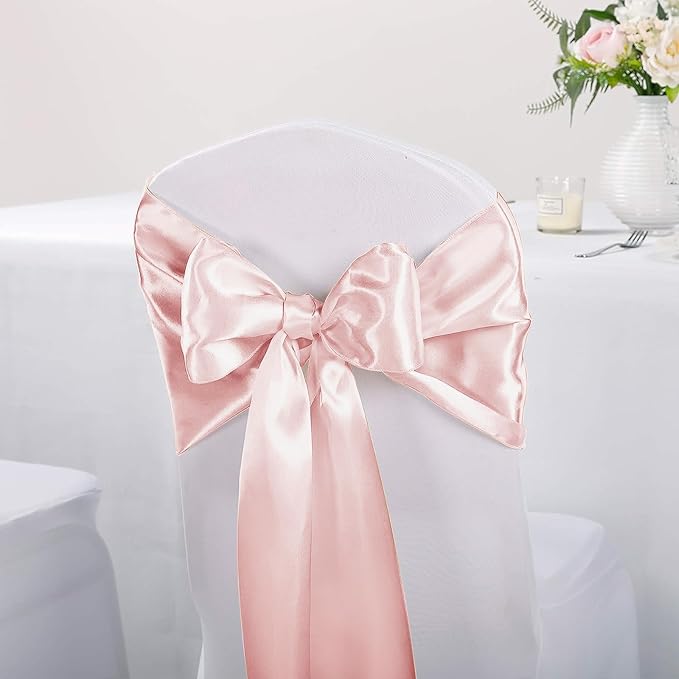 15-Pack Satin Table Runner Rose Gold 12 x 108 inches Long, Table Runners for Wedding, Birthday Parties, Banquets Decorations（15 Pack, 12x108 Inch, Rose Gold）