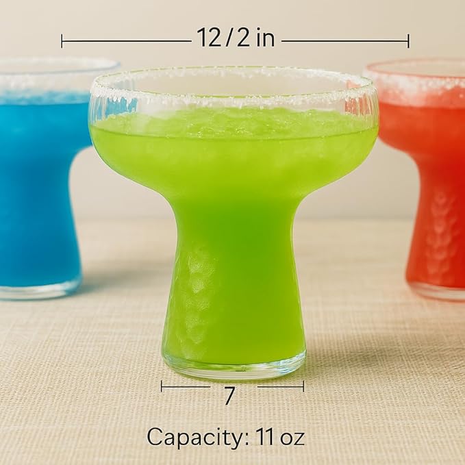 Lunara Clear Plastic Margarita Glasses, 11 oz, Set of 40, Disposable Party Cups for Cocktails (Clear Hammered)