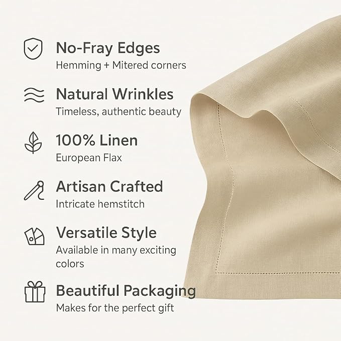Light Blue Table Runner 72 inches Long – 100% Pure Linen Hemstitch 14 x 72 Inch Table Runner for Dining, Spring, Summer, Wedding Decorations, Gift – Elara