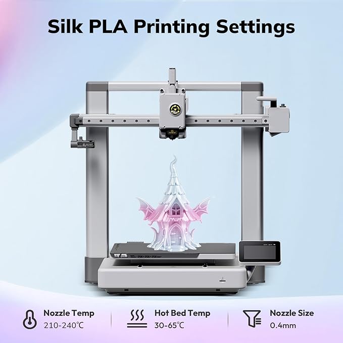 AMOLEN Silk PLA 3D Printer Filament, Shiny Multicolor Rainbow PLA Filament 1.75mm, Gradient Color Change PLA 3D Printing Filament for Most FDM 3D Printer, Pink Blue, 1kg (2.2lbs)