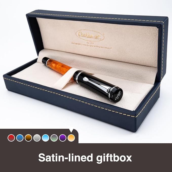 Conklin Duragraph Fountain Pen Orange Nights - Broad Nib, Elegant Writing Instrument with Bold Orange Finish