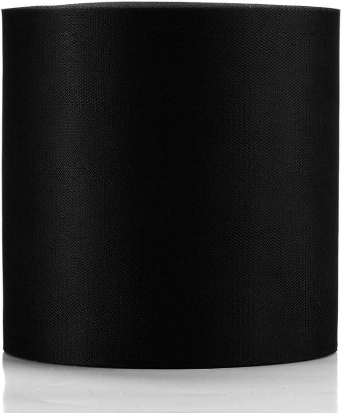 Tulle Fabric Roll, 6” by 200 Yards (600FT) Tulle Organza Fabric Spool for DIY Tutu Skirt Baby Shower Decor Wedding Backdrop Crafts Birthday Party Supplies (Black)