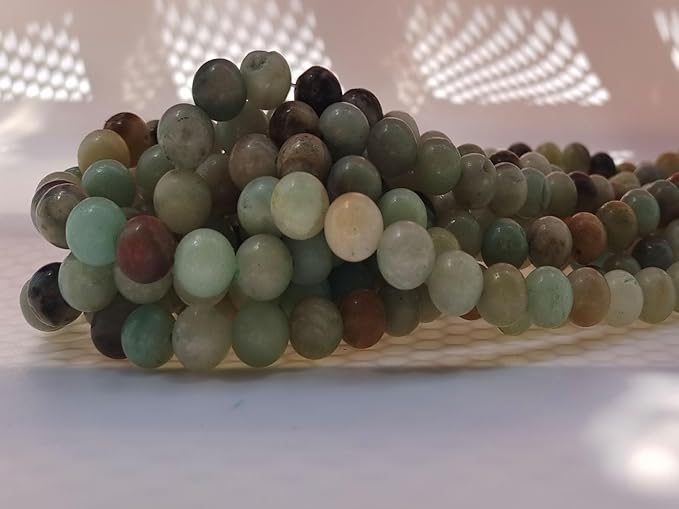 Stone Beads 8mm 100pcs Amazonite Beads Round Loose Gemstones Beads for Bracelet Necklace Jewelry Making (8mm, 60810 Amazonite)