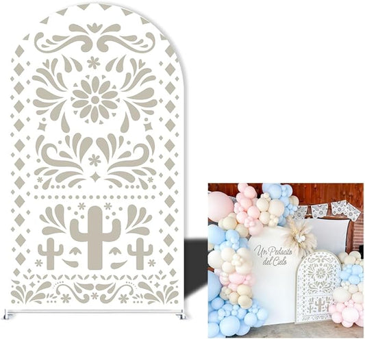 Mexico Theme Arch Stand Covers Fiesta Wedding Party Elastic Fabric Background Birthday Baptismx Baby Shower Decor Props (90x180cm(W35''H72''),G-3742)