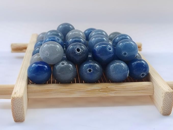 Stone Beads 10mm 60pcs Blue Sodalite Beads Round Loose Gemstones Beads for Bracelet Necklace Jewelry Making (10mm, 61003 Blue Sodalite)