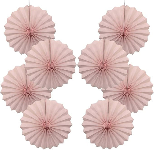 Pink Birthday Decorations,DIY Pink Paper Fans Hanging Decoration ,Party Supplies Party Fans 12in, Pink Christmas,Wedding Graduation Events Accessories 30 Color DIY Set (Baby Pink)