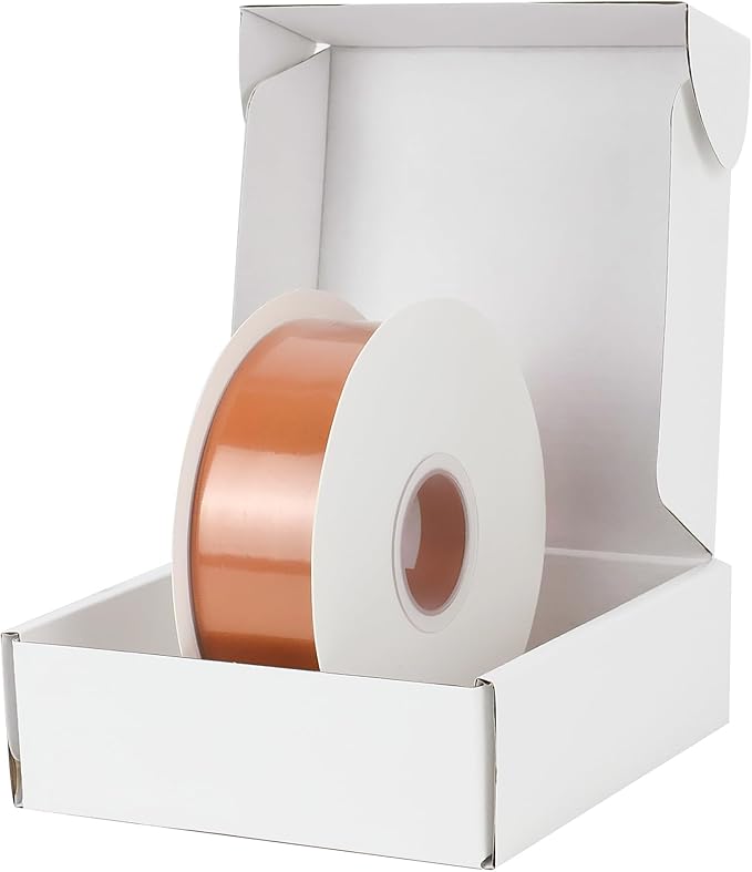 HUIHUANG Burnt Orange Ribbon 1-1/2 inch Double-Faced Satin Ribbon 50 Yards, Thick Fabric Ribbon for Flower Bouquets Gift Wrapping Crafts Bows Holiday Home Decor Wedding Bridal Shower Decoration