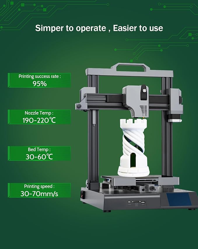 DURAMIC 3D PLA Glow Green in The Dark Filament 1.75mm 1Kg, 3D Printing Luminous Filament 1.75mm Dimensional Accuracy +/- 0.02 mm, Fit Most FDM 3D Printers