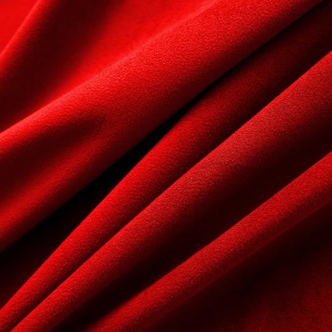 F-CHU Red Tablecloth Thickset Velvet Tablecloth with Beautiful Gold Tassels Vintage Table Cloth for Home Decor Wedding, Party, Banquet and Events 70" Round