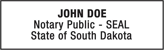 MaxMark Notary Stamp for State of South Dakota- Self Inking Stamp