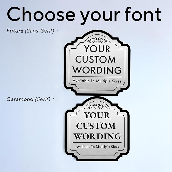 Custom Decorative Outdoor Metal Sign - Personalized Aluminum Sign, Waterproof, Design 2, Metalic Silver 24x24 In