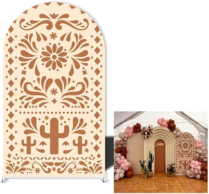 Mexico Theme Arch Stand Covers Fiesta Wedding Party Elastic Fabric Background Birthday Baptismx Baby Shower Decor Props (100x200cm(W40''H78''),G-3741)