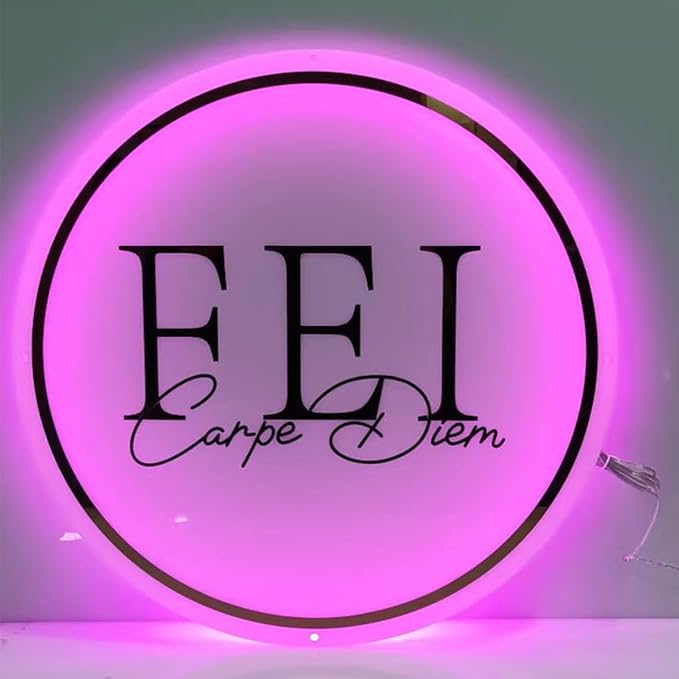 Custom Neon Business Sign,Personalized Backlit LED Signs, Acrylic custom light up sign for business logo, UV/Metal Bar Salon Beauty Studio Custom LED Neon Wall Decor Sign (Custom Business Neon Sign)